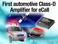 日本TI、eCallシステム向けの車載用Class-Dオーディオアンプを発表 画像