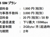 初期設定サービス付き…iPhone 6用、月額1990円の格安SIM 画像
