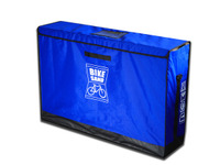 ダンボールで宙吊り…自転車に負担をかけない発想の輸送ケース 画像