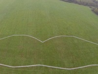 英サウサンプトン空港、巨大口ヒゲ現る…前立腺がん啓発キャンペーンの一環 画像