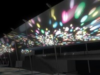 東京駅100周年、グランルーフがイルミネーションに染まる 画像