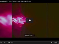 NASA、新型宇宙船「オリオン」がとらえた大気圏再突入から着水までの映像を公開 画像