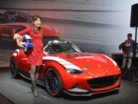 【東京オートサロン15】マツダ ロードスター 新型、発売は6月ごろに…先行予約も検討 画像