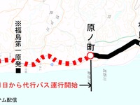 常磐線の原発事故不通区間、1月31日から代行バス運行 画像