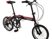 刺激的なカラーの16インチ折りたたみ自転車…大柄ユーザーも安心 画像