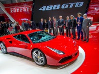 【ジュネーブモーターショー15】フェラーリ 488 GTB 世界初公開…新型V8エンジン搭載 画像