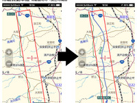 iOS向け MapFan+、オフライン用地図データを更新…常磐道新規開通など 画像
