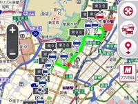 スマホ向けMapFan、対応バス路線に東急バス151路線を追加 画像