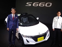【ホンダ S660 発表】峯川専務、「初期ロット3000台は7月までにお届け」 画像
