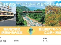 富山地鉄、アルペンルートのフリー切符発売 画像