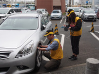 住友ゴム、全国53会場でタイヤ安全点検…タイヤ整備不良率は37.0％ 画像