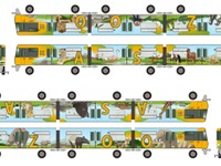 アストラムライン、動物のラッピング車両を7月以降に運行へ 画像