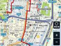 マピオン、Android向け距離計測アプリ「キョリ測」に道沿い機能を追加 画像