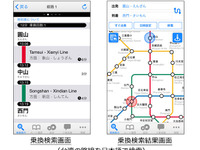 ナビタイム、海外乗換案内サービスの多言語表示範囲を拡大 画像