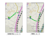 NAVITIME、快適かつ迷いにくい道を表示する標準ルートを追加 画像