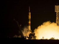 油井宇宙飛行士が搭乗するソユーズ宇宙船、打ち上げ成功 画像