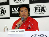 【WRCラリージャパン】記者会見 PWRC…奴田原選手 画像