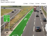 充電器いらず…走るだけで電気自動車にチャージできる専用レーン 画像