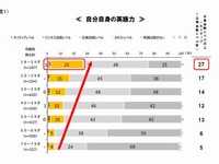 18～24歳の英語力…「4人に1人は日常会話レベル以上」 画像