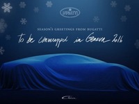 【クリスマス】ブガッティ シロン、発表をクリスマスカードで予告 画像