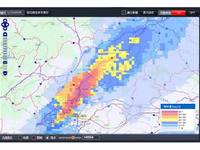 パスコ、動態管理サービスに気象・震度・通行実績情報を実装 画像