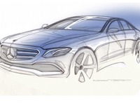 【デトロイトモーターショー16】メルセデス Eクラスセダン 新型、スケッチ公開 画像