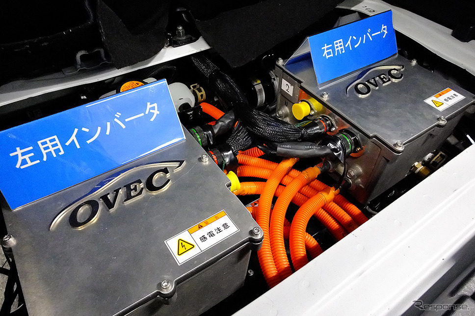 東京・田町の三菱自動車工業本社で公開されたコンバートEV実証実験車「OVEC-TWO」（1月11日）