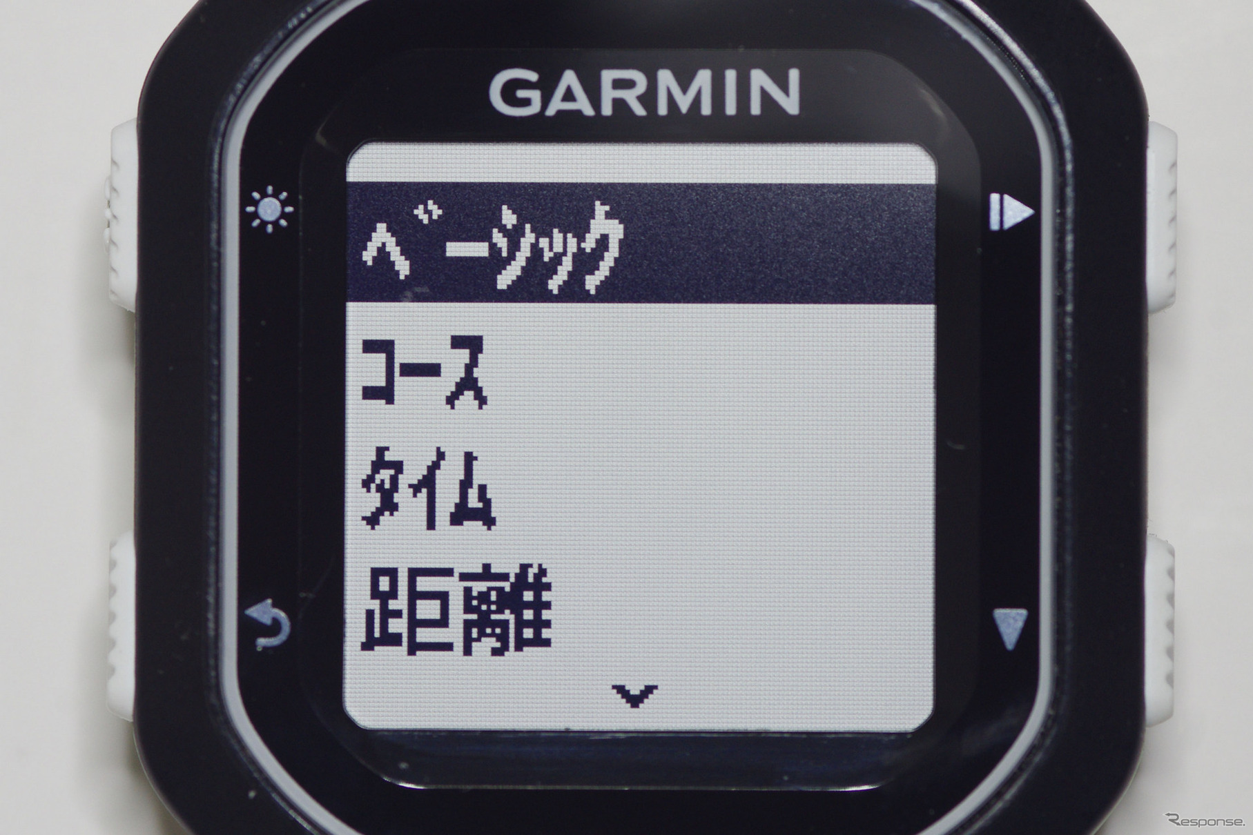 「ライド」には「ベーシック」、「コース」、「タイム」、「距離」といった種類がある。通常は「ベーシック」を選べば問題ない。