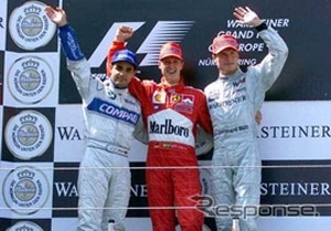 【F1ヨーロッパGPリザルト】モントーヤ2度目の2位表彰台