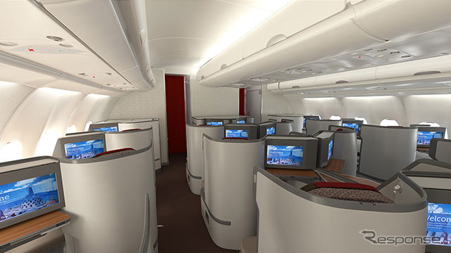 ガルーダ・インドネシア航空のA330-300型機ビジネスクラス新シート「スーパーダイヤモンドシート」イメージ（1）