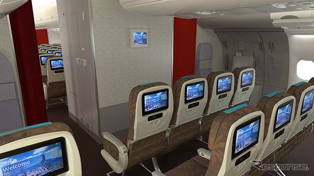 ガルーダ・インドネシア航空のA330-300型機エコノミークラス新シートイメージ（2）