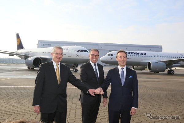 ルフトハンザドイツ航空、A320neo初号機納入式を開催（2）