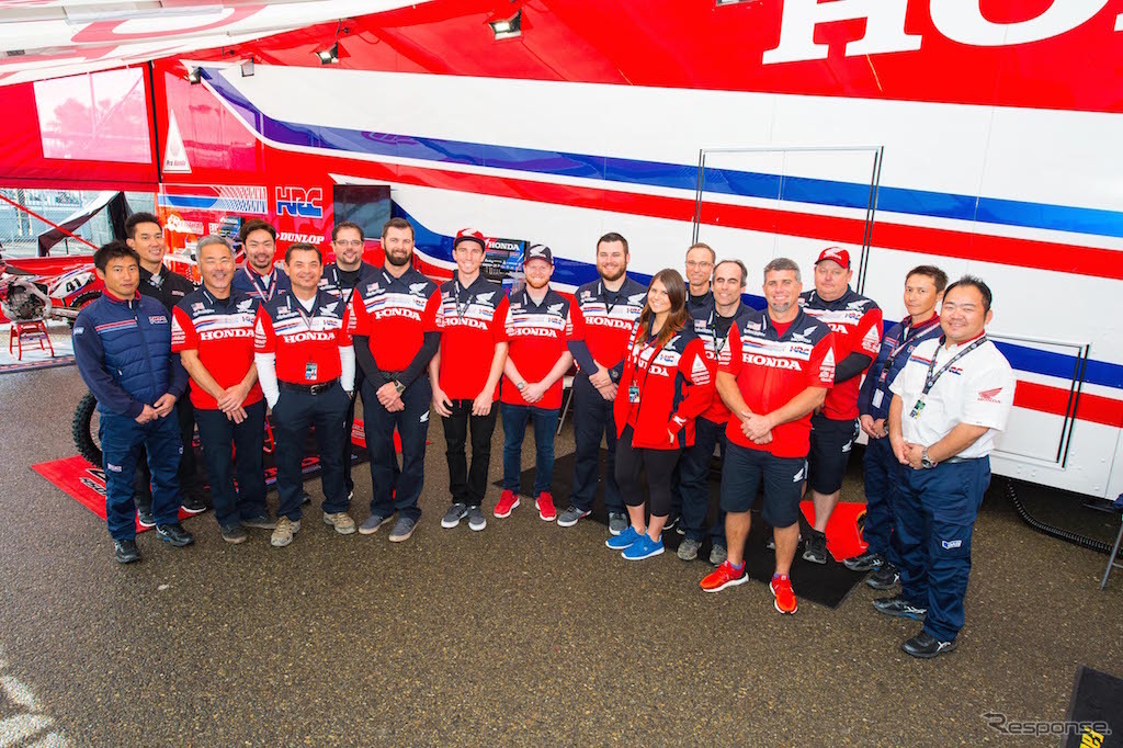 AMAスーパークロス世界選手権に参戦するTeam Honda HRC。