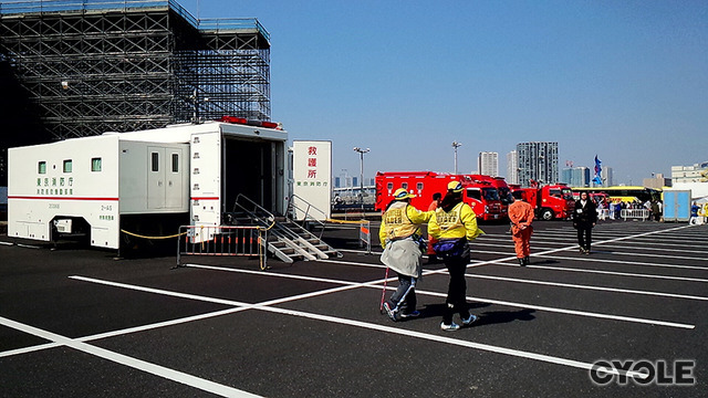 東京マラソン2016フィニッシュ地点、東京ビッグサイトにて（2月28日）