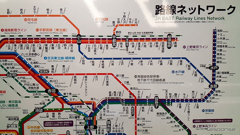 JR東日本「路線ネットワーク」には開業前の北海道新幹線と「ご案内」が記されていた