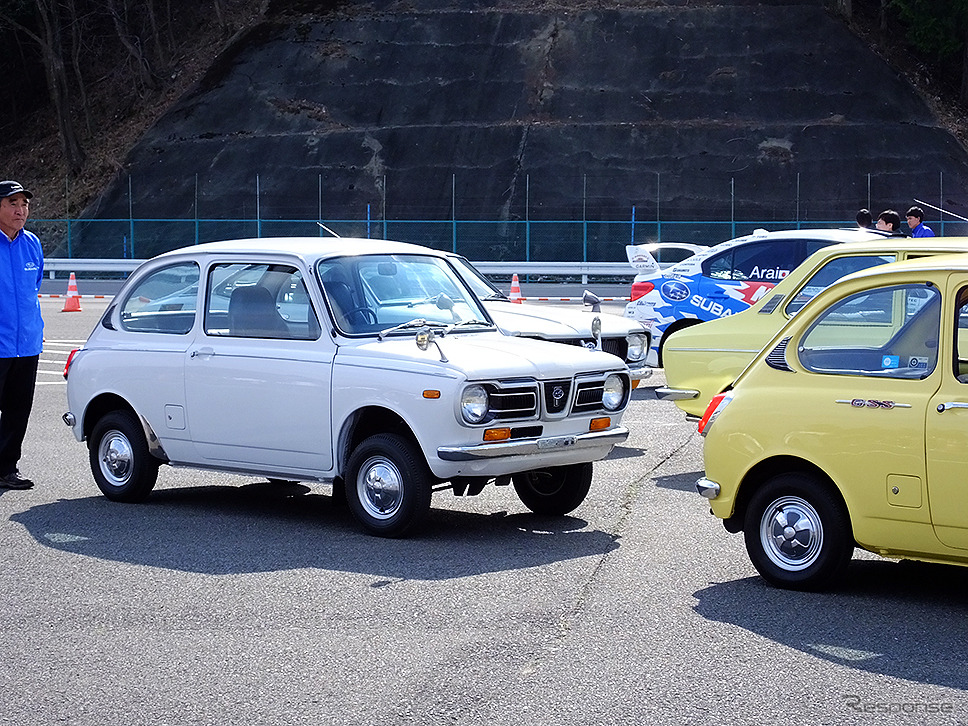 スバルの旧車たちも勢ぞろい（3月27日、スバルファンミーティング、栃木県佐野市・スバル研究実験センター）