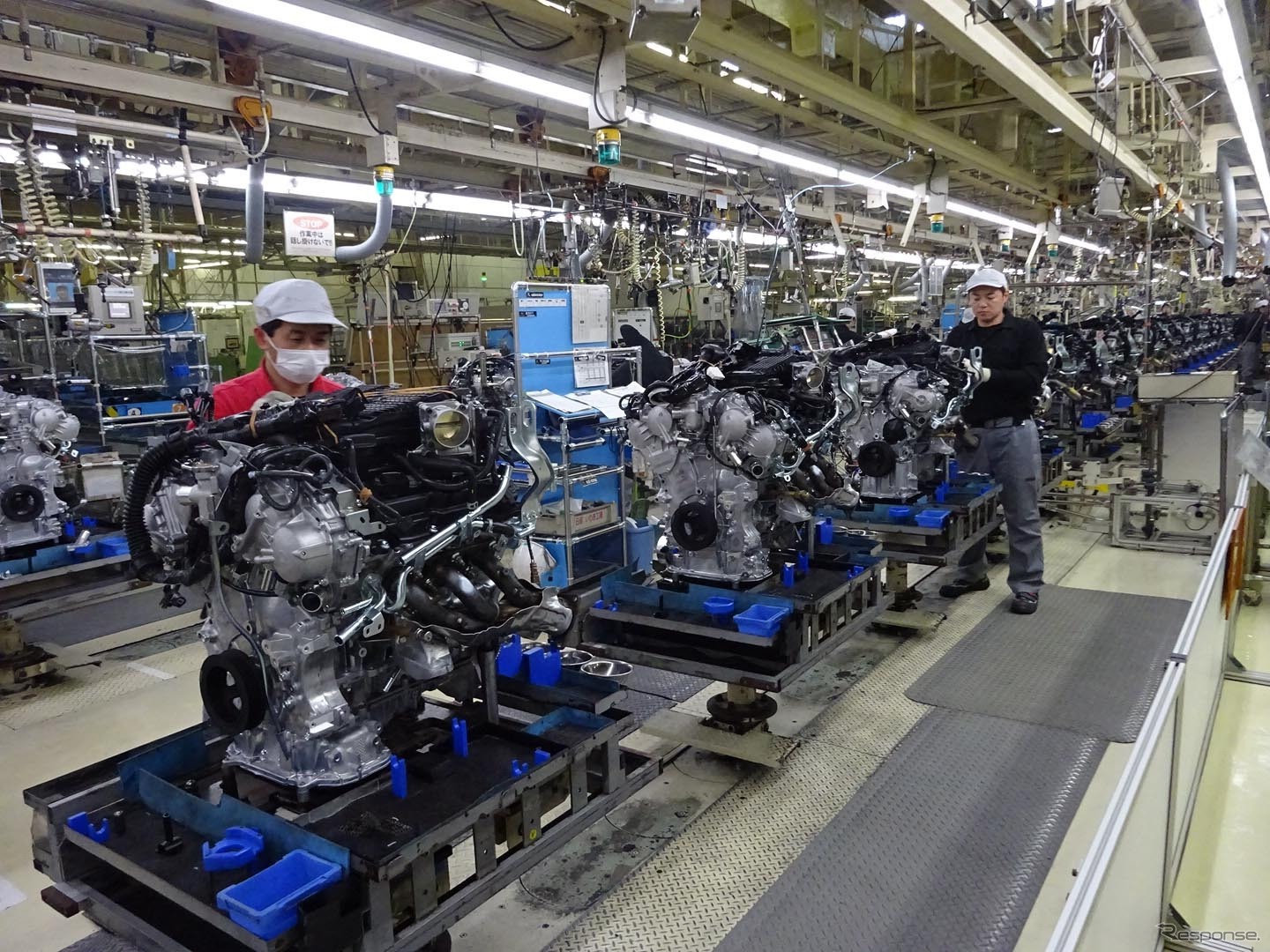 日産自動車いわき工場のVR30エンジン生産ライン