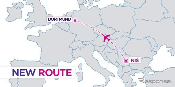 中東欧LCCウィズエアー、ニシュ＝ドルトムント線を開設へ