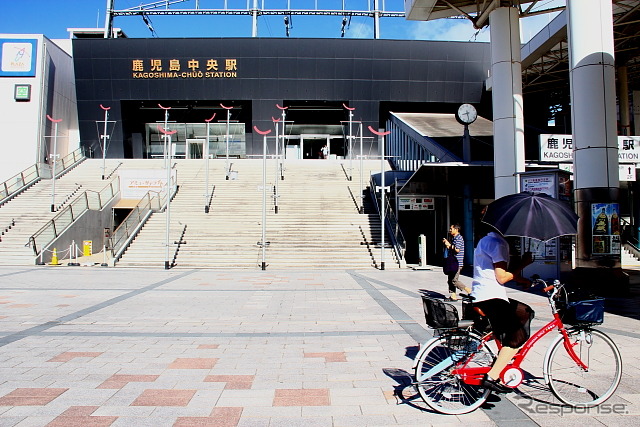 九州新幹線や鹿児島本線が乗り入れている鹿児島中央駅。九州新幹線は4月20日から新水俣～鹿児島中央間のみ運転を再開する。