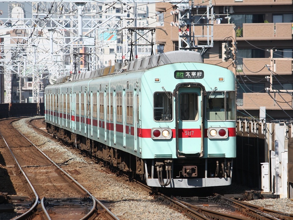 西鉄の鉄道路線は天神大牟田線・太宰府線・甘木線を1日自由に乗り降りできる。写真は天神大牟田線。