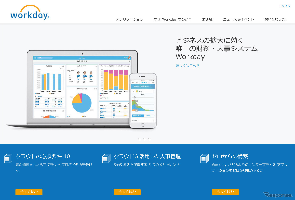 ワークデイ社（WEBサイト）