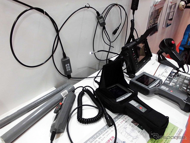 工業用ビデオスコープ「VIPER」とカメラキットを展示したエア・ブラウン（人とくるまのテクノロジー展2016横浜）