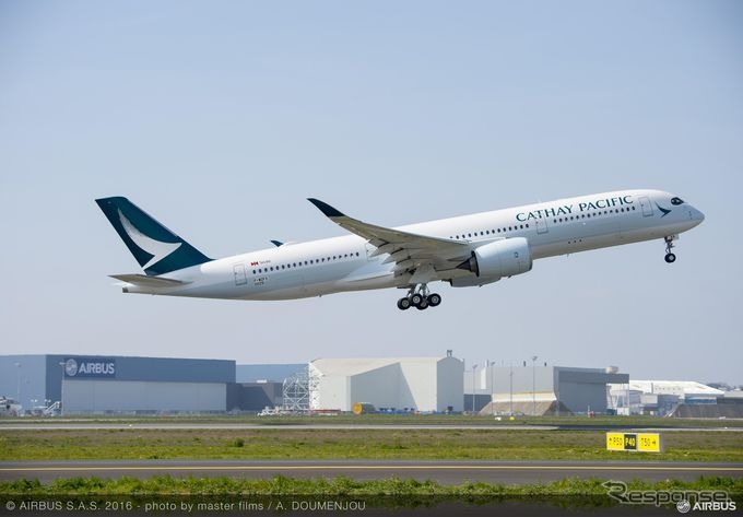 エアバス、キャセイパシフィック航空A350XWB第1号機を納入