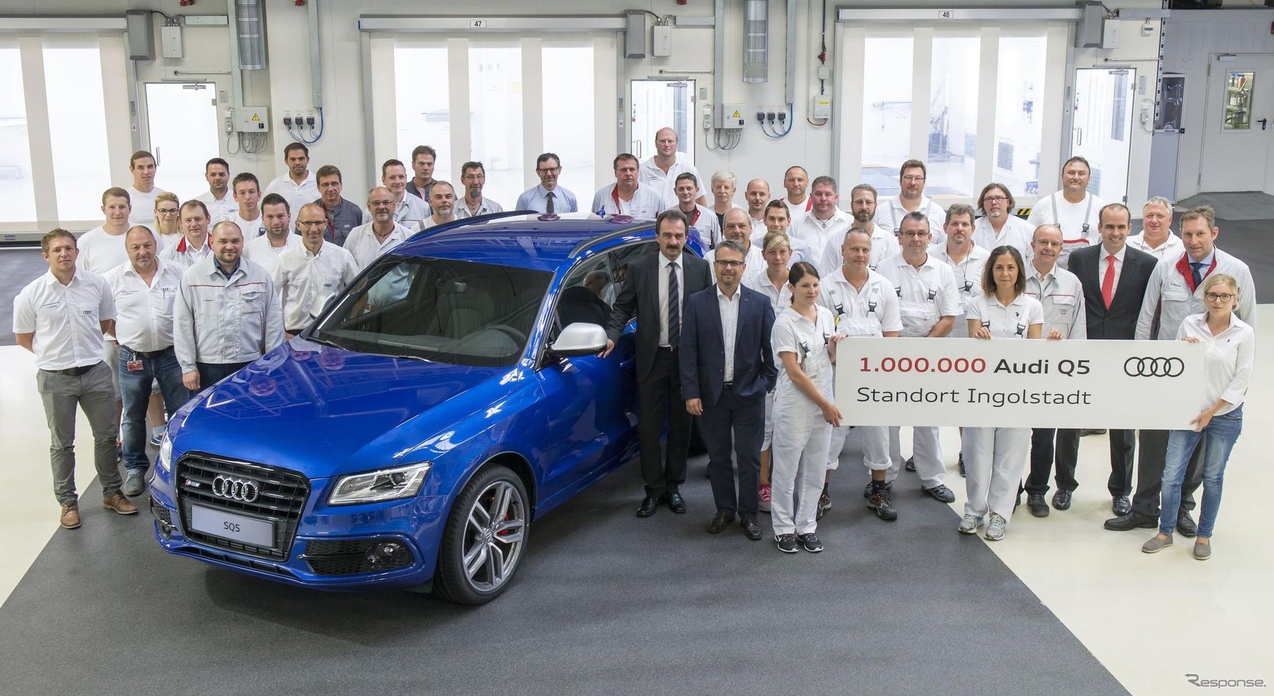 ドイツ・インゴルシュタット工場での累計生産が100万台に到達したアウディQ5