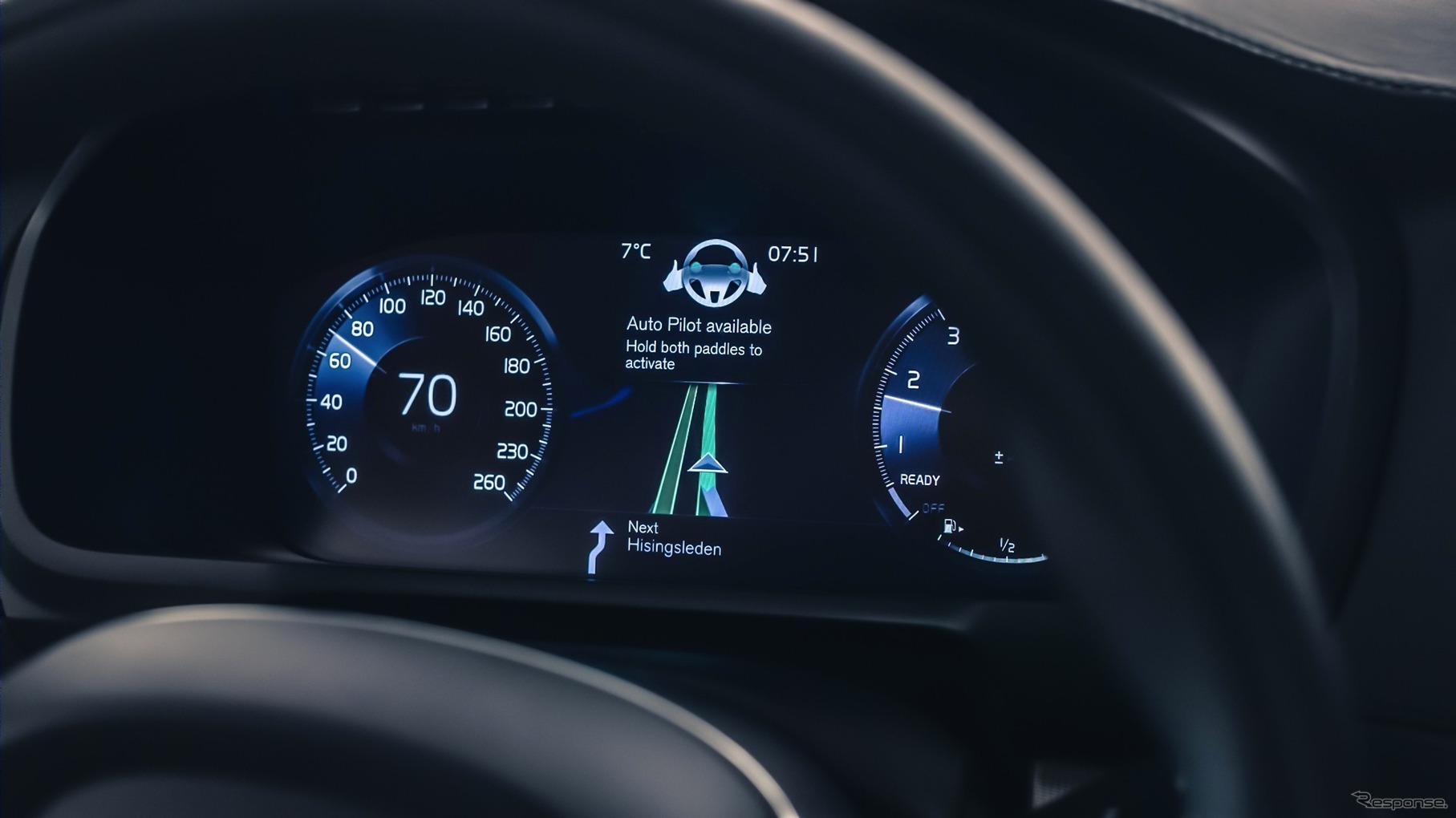 自動運転の準備が整ったところ