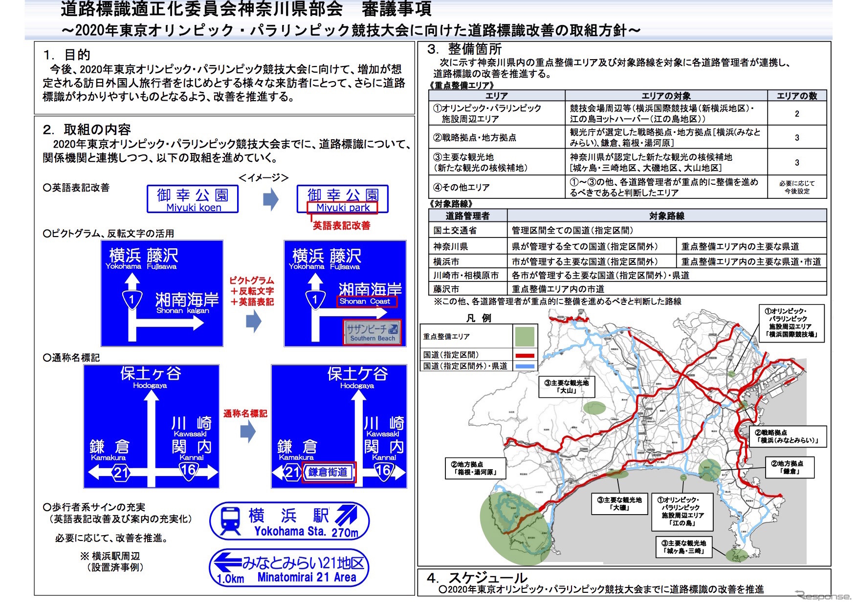 神奈川県の道路標識改善