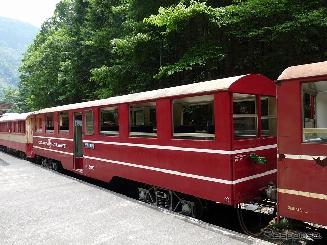 大井川鐵道は10月に井川線で『吟醸列車』を運転する。写真は井川線の列車。