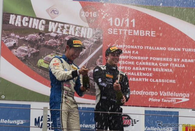 根本悠生がイタリアGT選手権デビューで初優勝