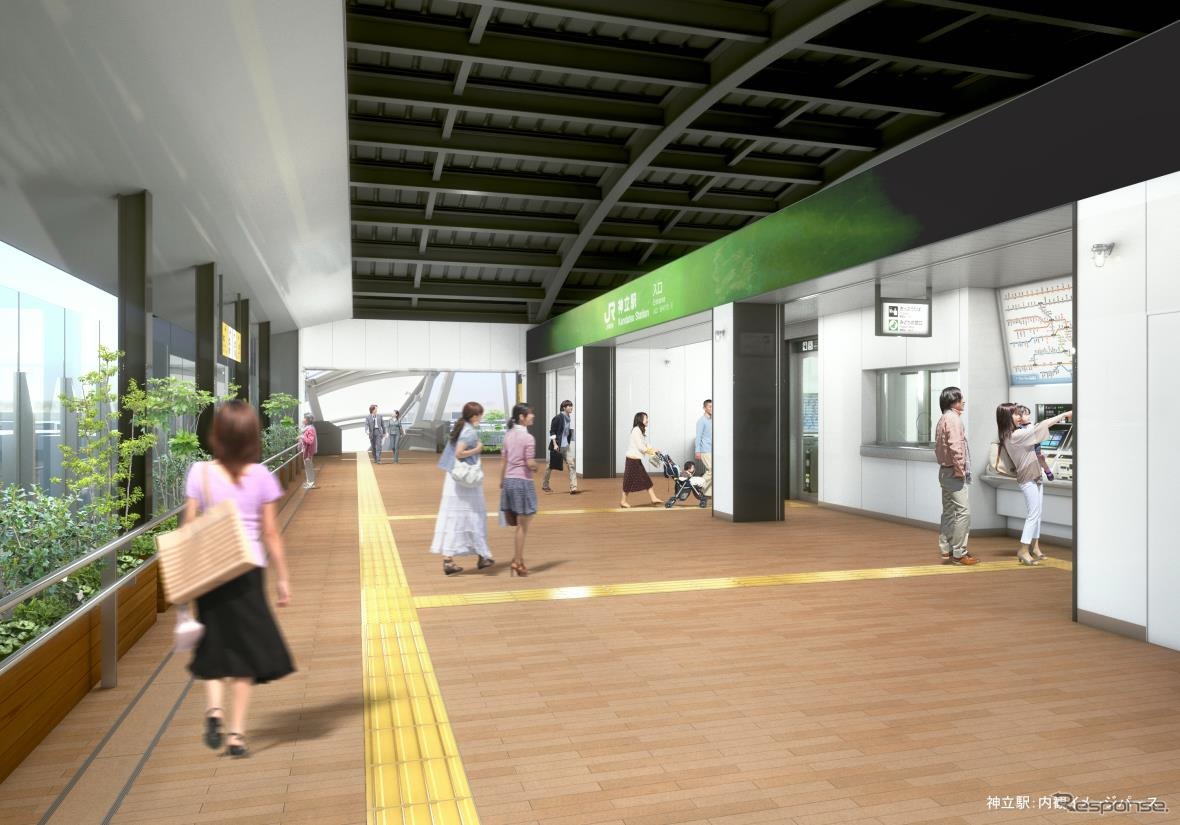 自由通路内部のイメージ。2018年の完成を目指す。