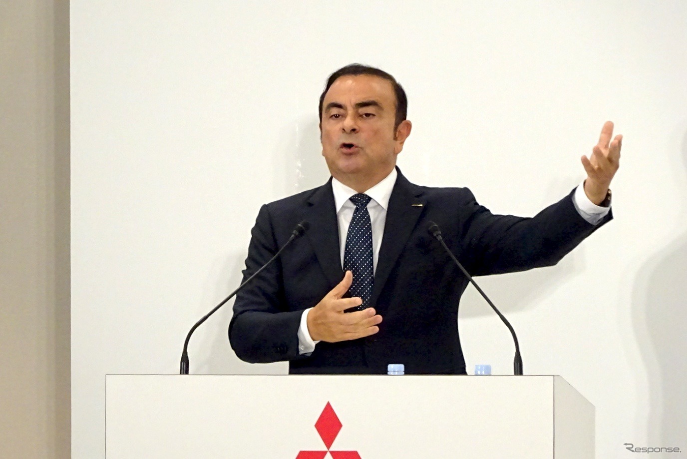 日産のゴーン社長　《撮影　池原照雄》